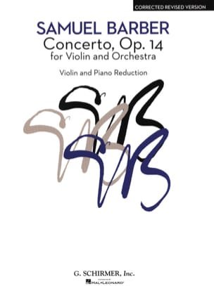 Concerto pour Violon op. 14 BARBER Partition Violon