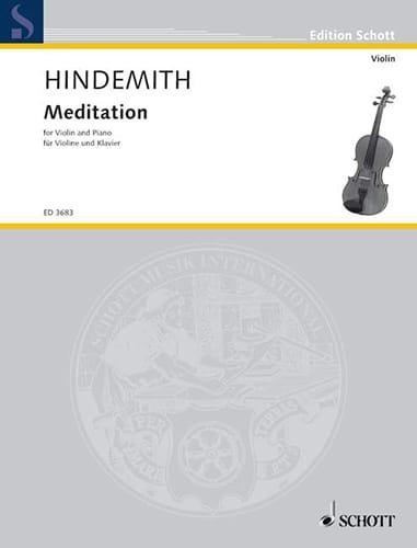 Meditation - Violon HINDEMITH Partition Violon