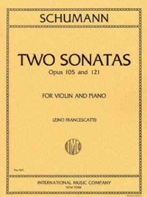 2 Sonatas op. 105 and op. 121 SCHUMANN Partition Violon