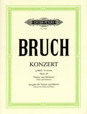 Concerto Pour Violon en Sol Mineur N°1 Op.26 BRUCH Partition Violon