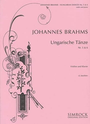 Ungarische Tänze N° 5 Und 6 BRAHMS Partition Violon