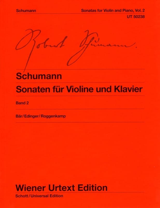 Sonates Violon et Piano Vol.2 SCHUMANN Partition Violon