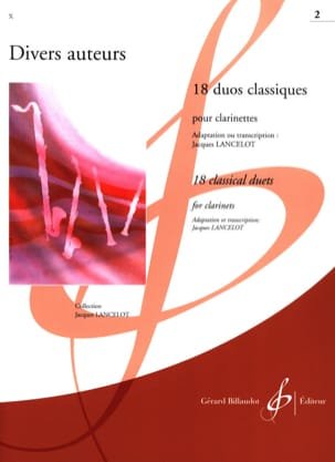 18 Duos Classiques Volume 2 Partition Clarinette