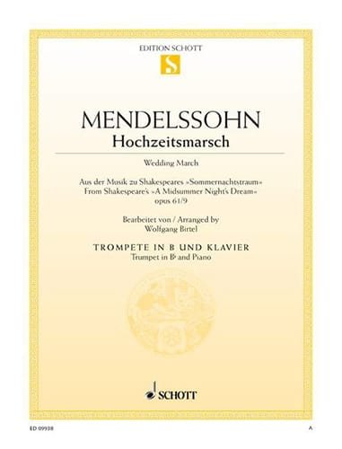 Marche Nuptiale Hochzeitsmarsch - Felix Mendhelson - Partition