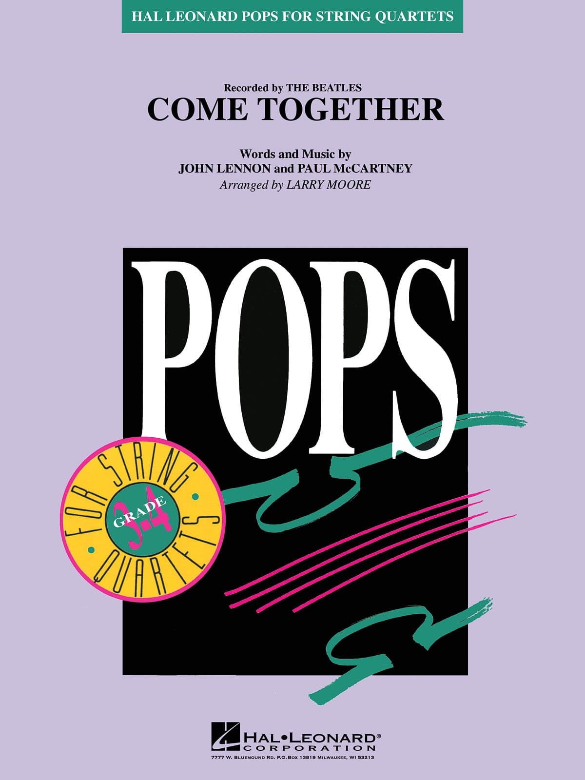 Come Together - Pops For String Quartets BEATLES Partition Quatuors