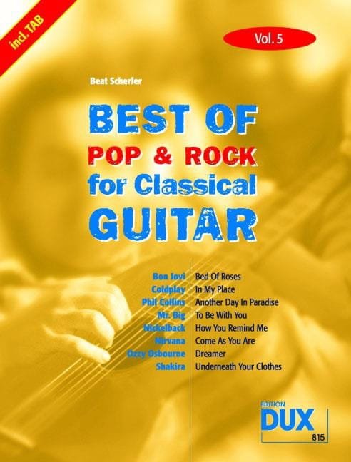 Best of pop & rock for classical guitar volume 5 Partition Guitare