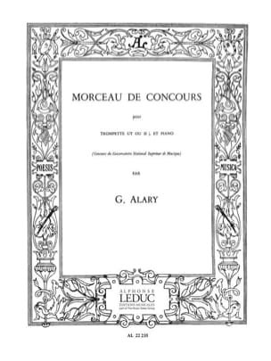 Morceau de Concours G. Alary Partition Trompette