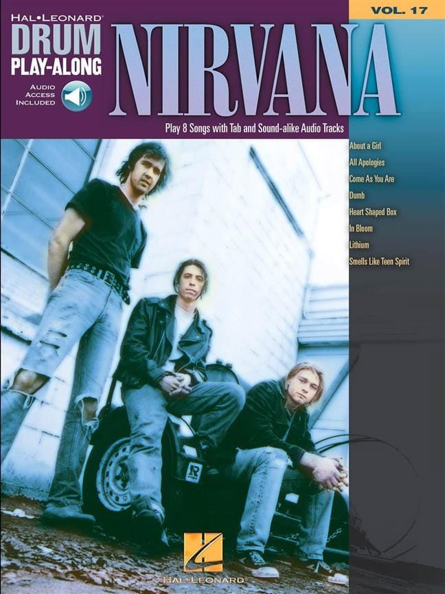 Drum play-along volume 17 Nirvana Partition Pop / Rock