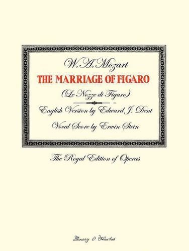 The Marriage of Figaro MOZART Partition Opéras