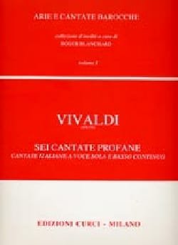 6 Cantate Profane Volume 1 VIVALDI Partition Mélodies