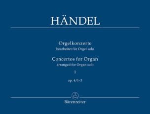 Concertos Opus 4 Volume 1 HAENDEL Partition Orgue