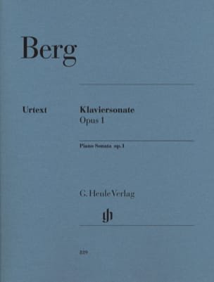 Sonate Pour Piano Opus 1 BERG Partition Piano