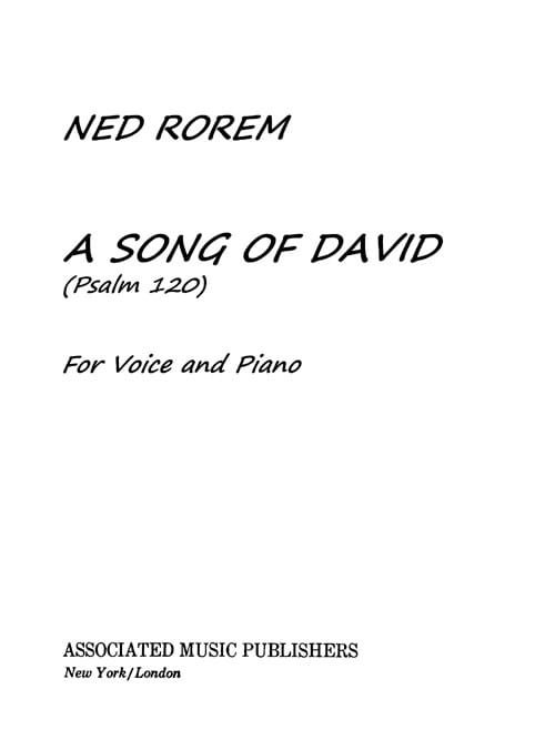 A Song Of David Psalm 120 Ned Rorem Partition Mélodies